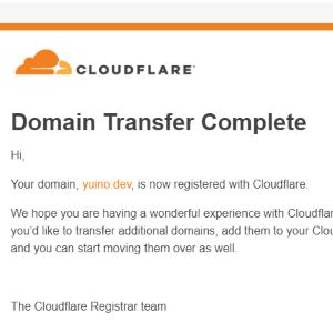 ブログ「ドメインをCloudflareに移管した」のサムネイル